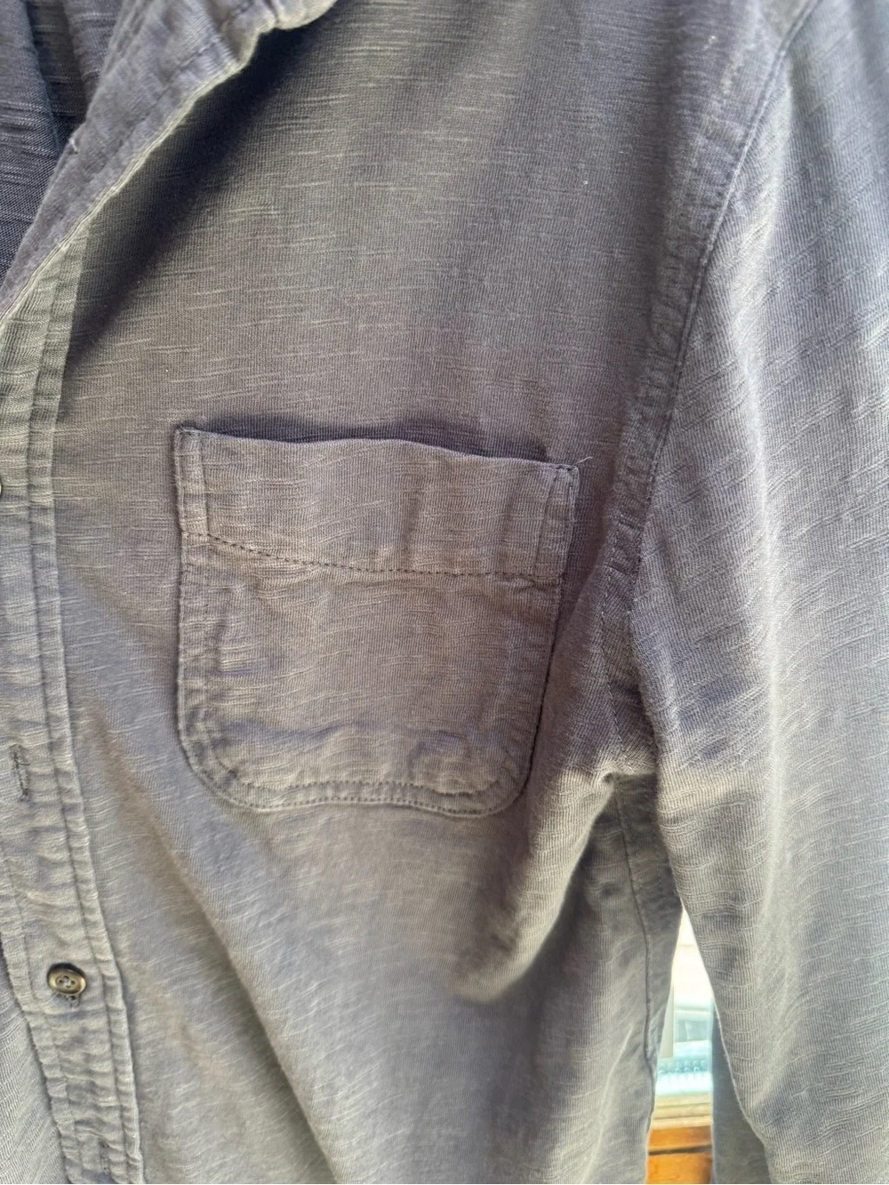 J. Crew Men’s Charcoal Gray Long-Sleeve Button-Down Shirt